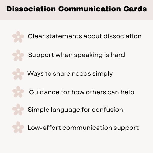 Dissociation Communication Cards