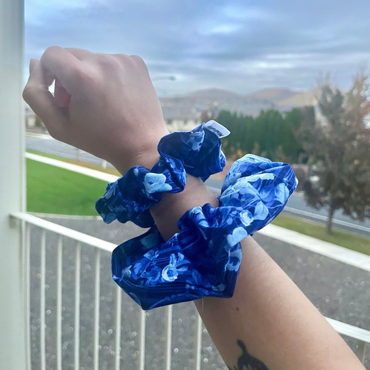 Midnight Bloom Scrunchie